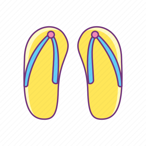 Beach, summer, flip flop, footwear, sandal, sunny, vacation icon - Download on Iconfinder