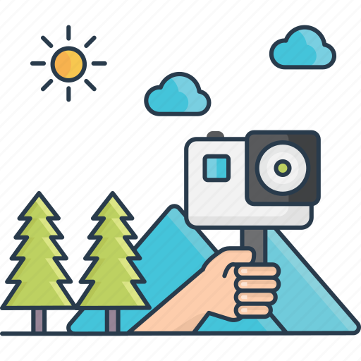 Vlogger, influencer, video, camera, vacation, holiday icon - Download on Iconfinder