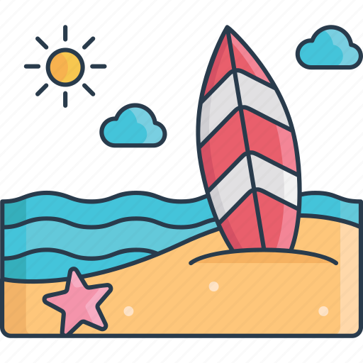 Surfing, beach, summer, sun, vacation, holiday, travel icon - Download on Iconfinder