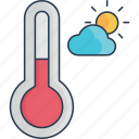 weather, forecast, sun, cloudy, thermometer, climate