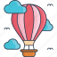hot air balloon, balloon, transportation, vacation, holiday, summer 