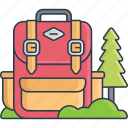 backpack, travel, holiday, camping, forest, vacation, outdoor