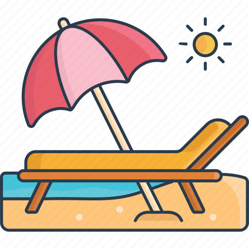 Beach chair, beach, vacation, summer, travel, holiday, tourism icon - Download on Iconfinder