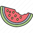 fruit, watermelon, half of watermelon, food