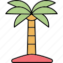 holiday, island, palm trees, resort