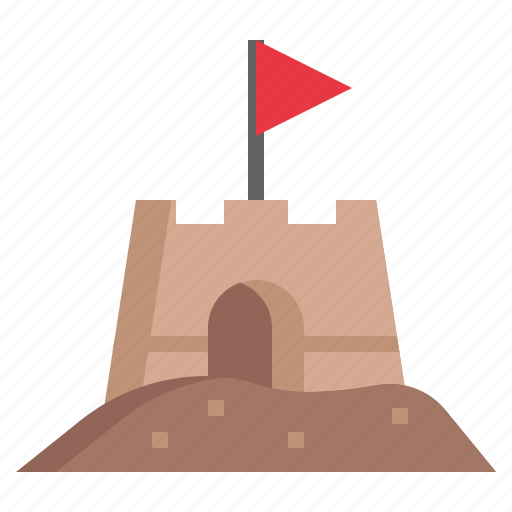 Sand, castle, beach, childhood, summertime icon - Download on Iconfinder