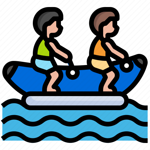 Banana, boat, activity, leisure, transportation, summertime icon - Download on Iconfinder