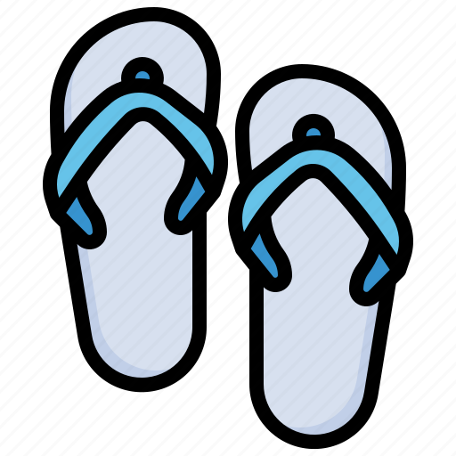 Slippers, flip, flops, footwear, fashion, holidays icon - Download on Iconfinder