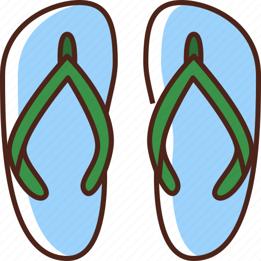 Flip flops, footwear, slippers, sandals, slipper, summer, beach icon - Download on Iconfinder