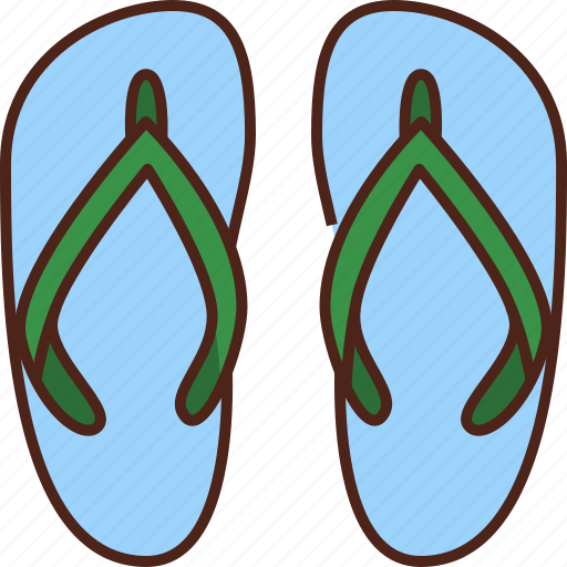 Flip flops, footwear, slippers, sandals, slipper, summer, beach icon - Download on Iconfinder