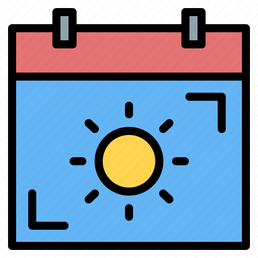 Calendar, event, holiday, schedule, summer, time and date, vacation icon - Download on Iconfinder