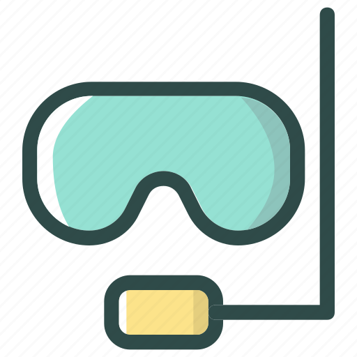 Beach, diving goggles, summer icon - Download on Iconfinder