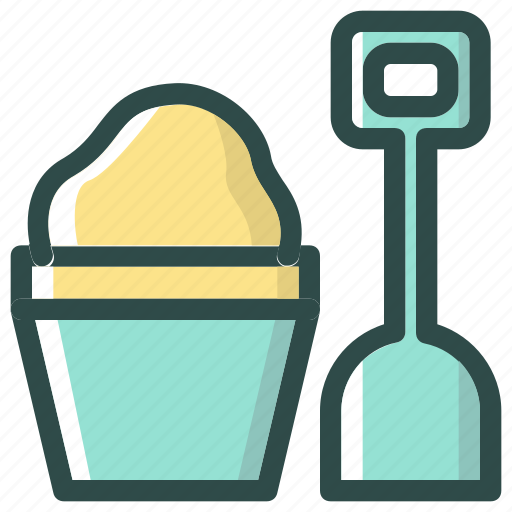 Sand bucket, shovel, summer icon - Download on Iconfinder