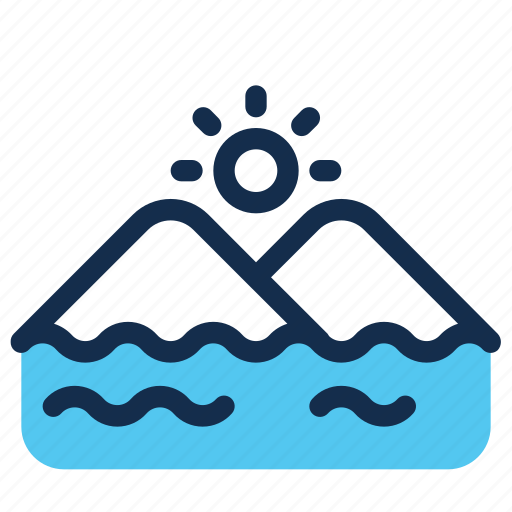 Landscape, mountain, outdoor, sea, summer, sun icon - Download on Iconfinder