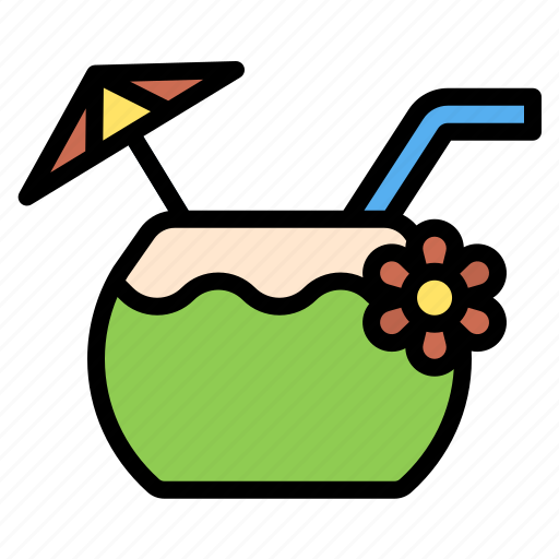Summer, coconutdrink, fruit, drink, beverage, juice icon - Download on Iconfinder