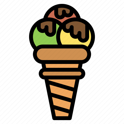 Summer, icecream, dessert, sweet, food, cone icon - Download on Iconfinder