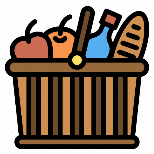 Summer, picnicbasket, food, camping, holiday icon - Download on Iconfinder
