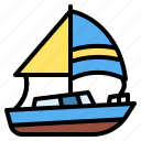 summer, sailboat, boat, ship, travel, transport
