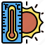 summer, thermometer, temperature, hot, heat 