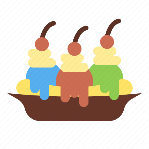 Summer, bananasplit, icecream, dessert, cream icon - Download on Iconfinder