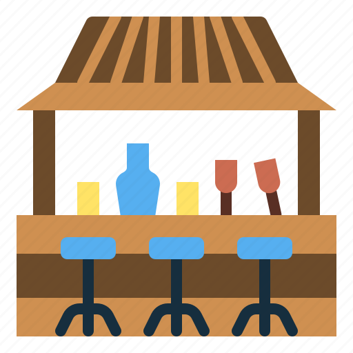 Summer, beachbar, bar, alcohol, cocktail, vacation icon - Download on Iconfinder