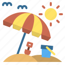 summer, beachumbrella, vacation, holiday, umbrella