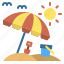 summer, beachumbrella, vacation, holiday, umbrella 