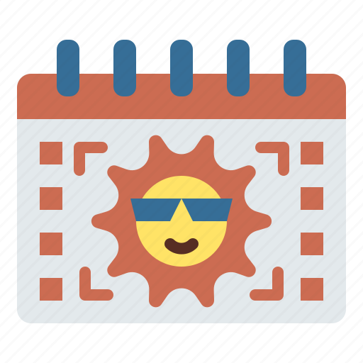 Summer, calendar, date, holiday, schedule, season icon - Download on Iconfinder