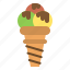 summer, icecream, dessert, sweet, food, cone 