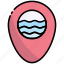 placeholder, location, pin, pointer, marker, beach, sea 