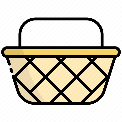Picnic basket, basket, picnic, holiday, vacation, travel icon - Download on Iconfinder