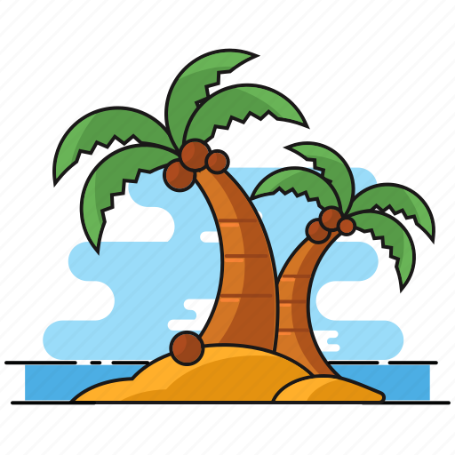 Beach, palm, sea, summer, tree, vacation, holiday icon - Download on Iconfinder