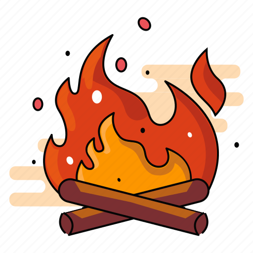 Campfire, fire, firewood, summer, flame, bonfire icon - Download on Iconfinder