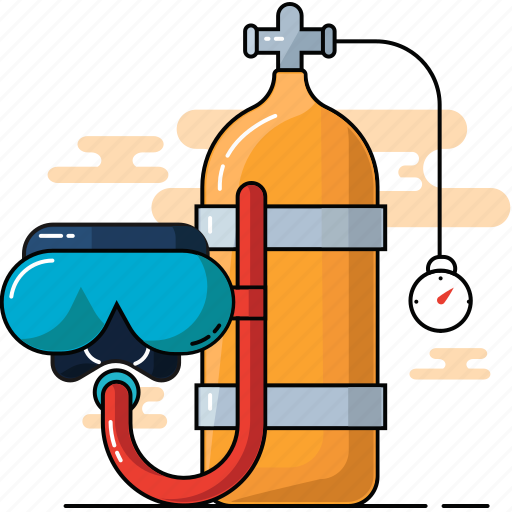 Diving, mask, scuba, cylinder, summer, holiday, vacation icon - Download on Iconfinder