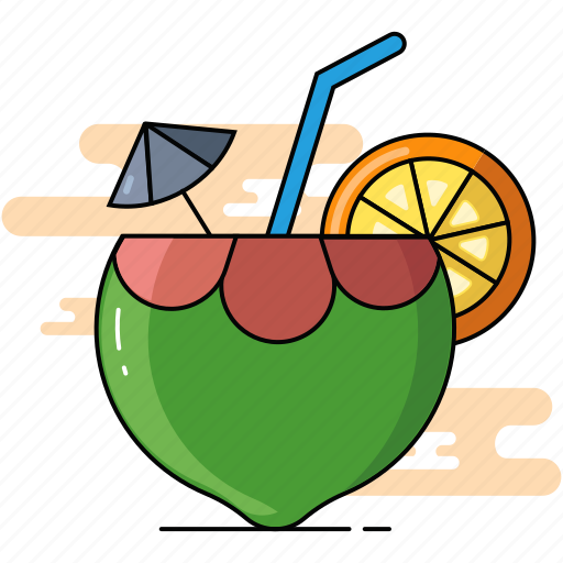Drink, healthy, tender, coconut, summer, beverage icon - Download on Iconfinder