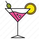 martini, cocktail, drink, glass, alcohol