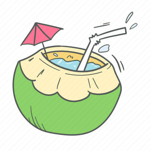 Summer, vacation, holiday, beverage, coconut, drink, water icon - Download on Iconfinder