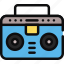 radio, boombox, music player, entertainment, electronic, cassette player 