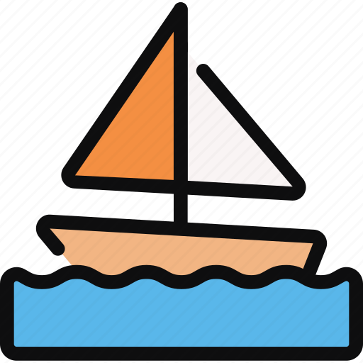 Sailboat, boat, sea, transport, sailing, ship icon - Download on Iconfinder