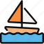 sailboat, boat, sea, transport, sailing, ship 