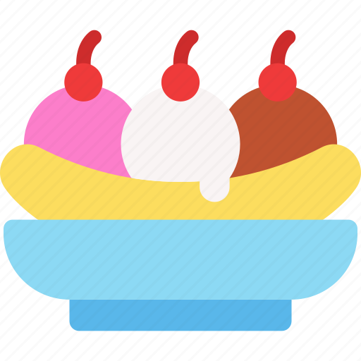 Banana split, ice cream, dessert, summer, food, sweet icon - Download on Iconfinder