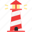 lighthouse, beacon, building, landscape, tower, guide 