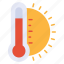 hot, summer, thermometer 