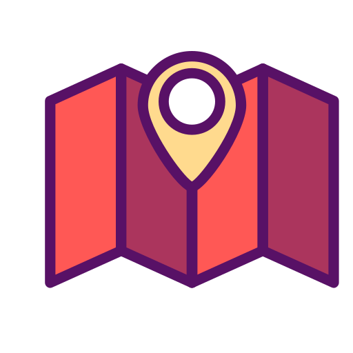 Arrow, direction, down, location, map, navigation, outline icon - Free download