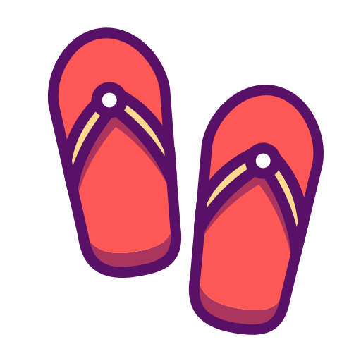 Beach, casual, flipflop, outline, sandals, travel, traveling icon - Free download