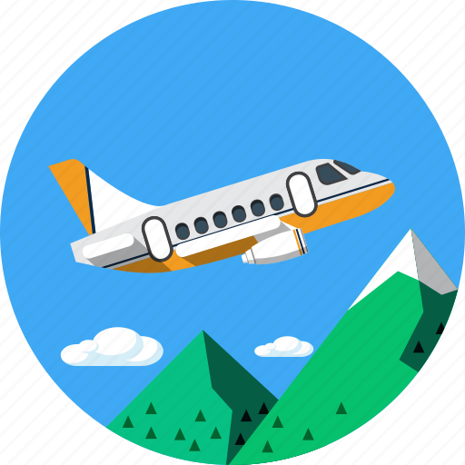 Holiday, mountain, plane, tourism, travel, vacantion, wings icon - Download on Iconfinder