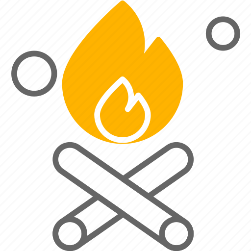 Tent, fire, outdoor, bonfire, camping icon - Download on Iconfinder