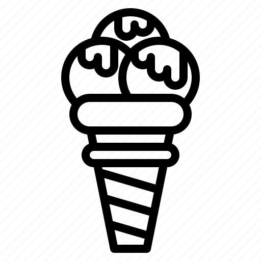 Summer, icecream, dessert, sweet, food, cone icon - Download on Iconfinder