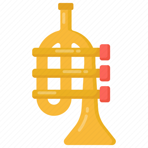 Cornet, trumpet, musical instrument, musical equipment, brass icon - Download on Iconfinder
