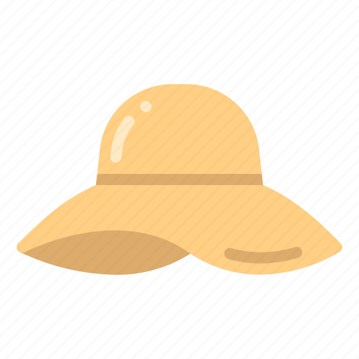 Floppy hat, beach hat, women hat, straw hat icon - Download on Iconfinder